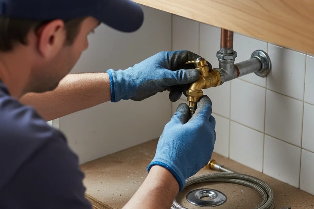 Shutoff valve and fitting work during Faucet and Fixture Repair in Dunlap